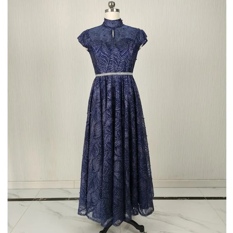 Customized Real Photo Flower Girl Dress Navy Blue Glitter High neck Sleeveless Lace up A-line Floor Length Kid Gowns TZ025
Customized Real Photo Flower Girl Dress Navy Blue Glitter High neck Sleeveless Lace up A-line Floor Length Kid Gowns TZ025