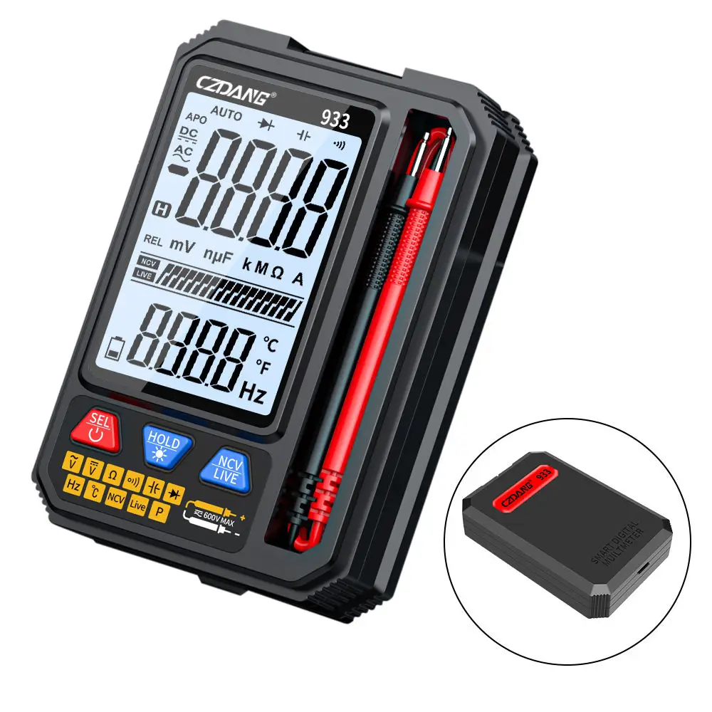 5999 Digits Auto-ranging Digital Multimeter Pocket Multi Tester for Measuring DC/AC Voltage Resistance Capacitance Diodes Contin
5999 Digits Auto-ranging Digital Multimeter Pocket Multi Tester for Measuring DC/AC Voltage Resistance Capacitance Diodes Contin