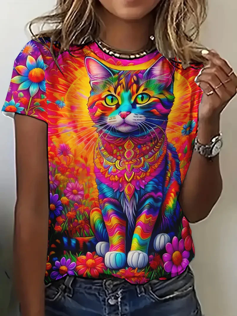 Creative Animal 3D Printing Fashion Women's T-shirt Street Trend T-shirt Summer Casual Loose Short Sleeve O-neck T-shirt Tops
Creative Animal 3D Printing Fashion Women's T-shirt Street Trend T-shirt Summer Casual Loose Short Sleeve O-neck T-shirt Tops