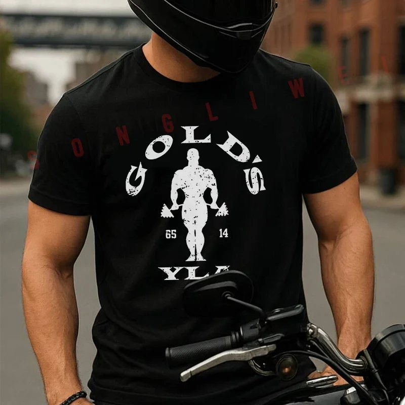 Moto Retro 1980s Gym Design With Golden's Weightlifting Print T-Shirt Cotton Men Summer TShirts Casual Short Sleeve Tees
Moto Retro 1980s Gym Design With Golden's Weightlifting Print T-Shirt Cotton Men Summer TShirts Casual Short Sleeve Tees