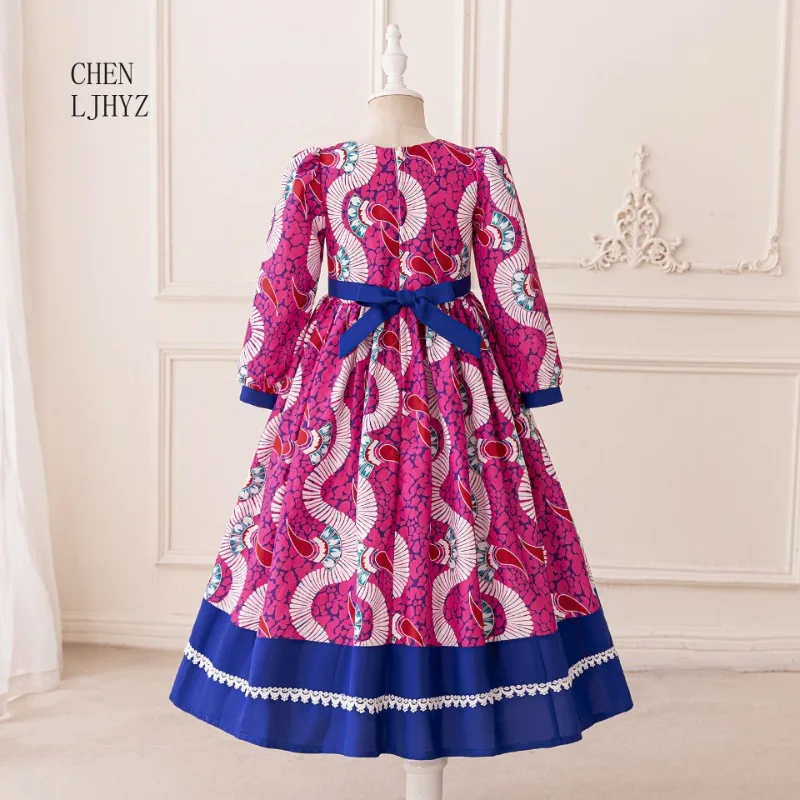 Elegant Arabian princess dress with long sleeves and four-way stretch printed dress for children's holiday performances
Elegant Arabian princess dress with long sleeves and four-way stretch printed dress for children's holiday performances