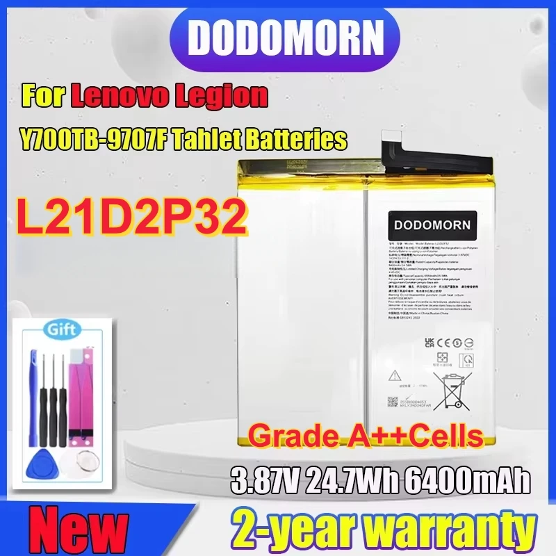 New L21D2P32 Tablet Battery For Lenovo Legion Y700 TB-9707F TB320FC L21C2P32 L21L2P32 SB18D21931
New L21D2P32 Tablet Battery For Lenovo Legion Y700 TB-9707F TB320FC L21C2P32 L21L2P32 SB18D21931