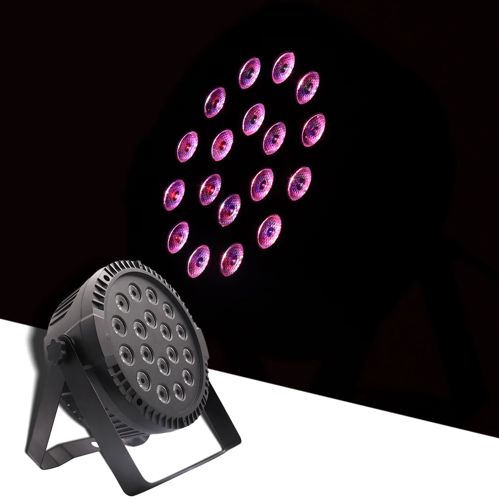 YUER NEW LED Flat Par 18X1W RGB Light DMX512 7CH Stage Light Stroboscope For Home Entertainment Professional Stage
YUER NEW LED Flat Par 18X1W RGB Light DMX512 7CH Stage Light Stroboscope For Home Entertainment Professional Stage