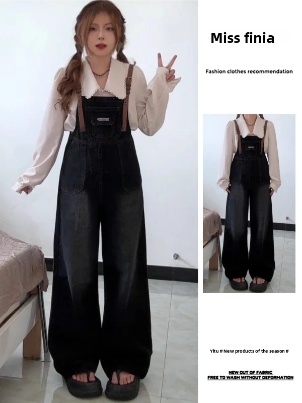 Джинсовые комбинезоны в стиле ретро, женские свободные прямые широкие брюки, весенне-осенний цельный утягивающий костюм небольшого размера
Джинсовые комбинезоны в стиле ретро, женские свободные прямые широкие брюки, весенне-осенний цельный утягивающий костюм небольшого размера