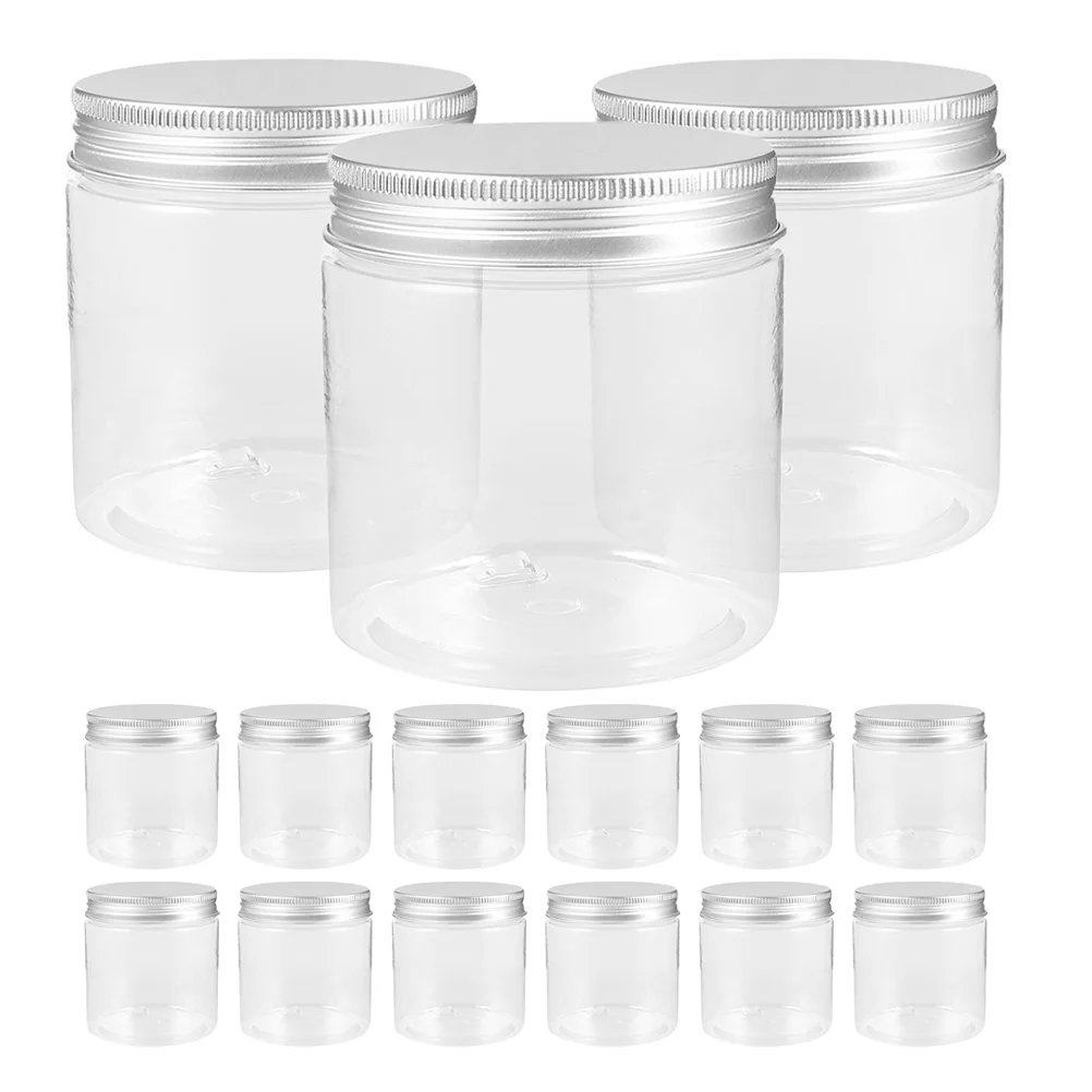 20 Pcs Aluminum Cover Jar Clear Storage Container Jars Plastic with Lids Small Cap Travel
20 Pcs Aluminum Cover Jar Clear Storage Container Jars Plastic with Lids Small Cap Travel
