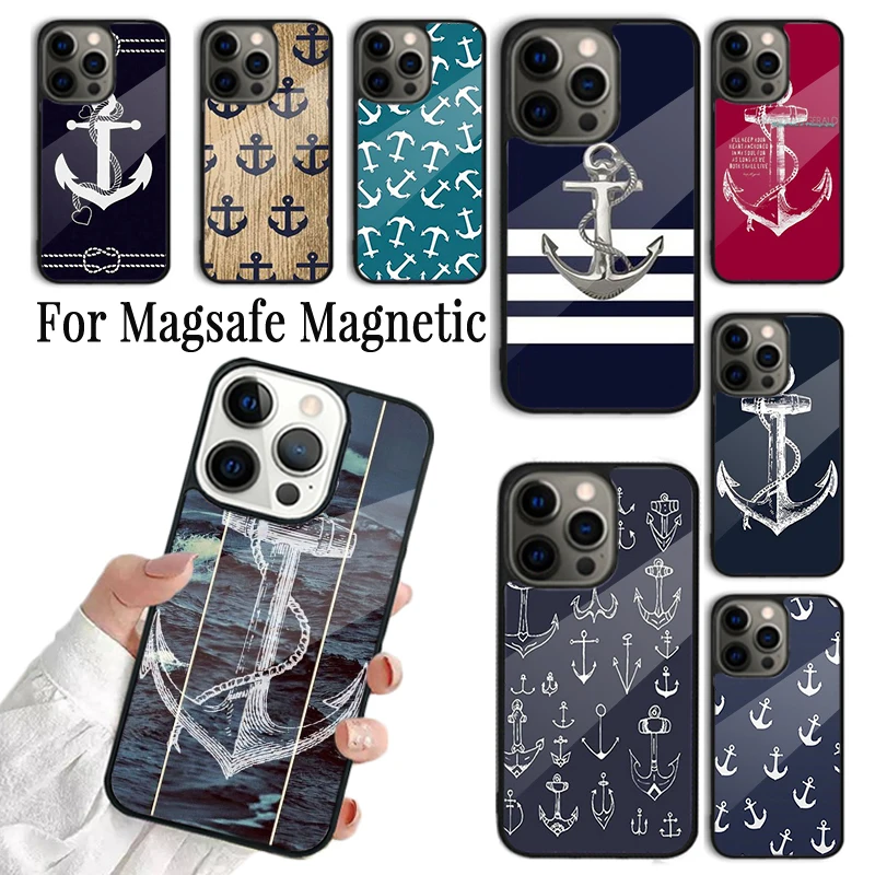 Чехол для телефона для iPhone 16 15 14 13 12 11 Pro Max Plus Magsafe, магнитный чехол с беспроводной зарядкой, полосы, якорь, лодка, колесо корабля 
Чехол для телефона для iPhone 16 15 14 13 12 11 Pro Max Plus Magsafe, магнитный чехол с беспроводной зарядкой, полосы, якорь, лодка, колесо корабля