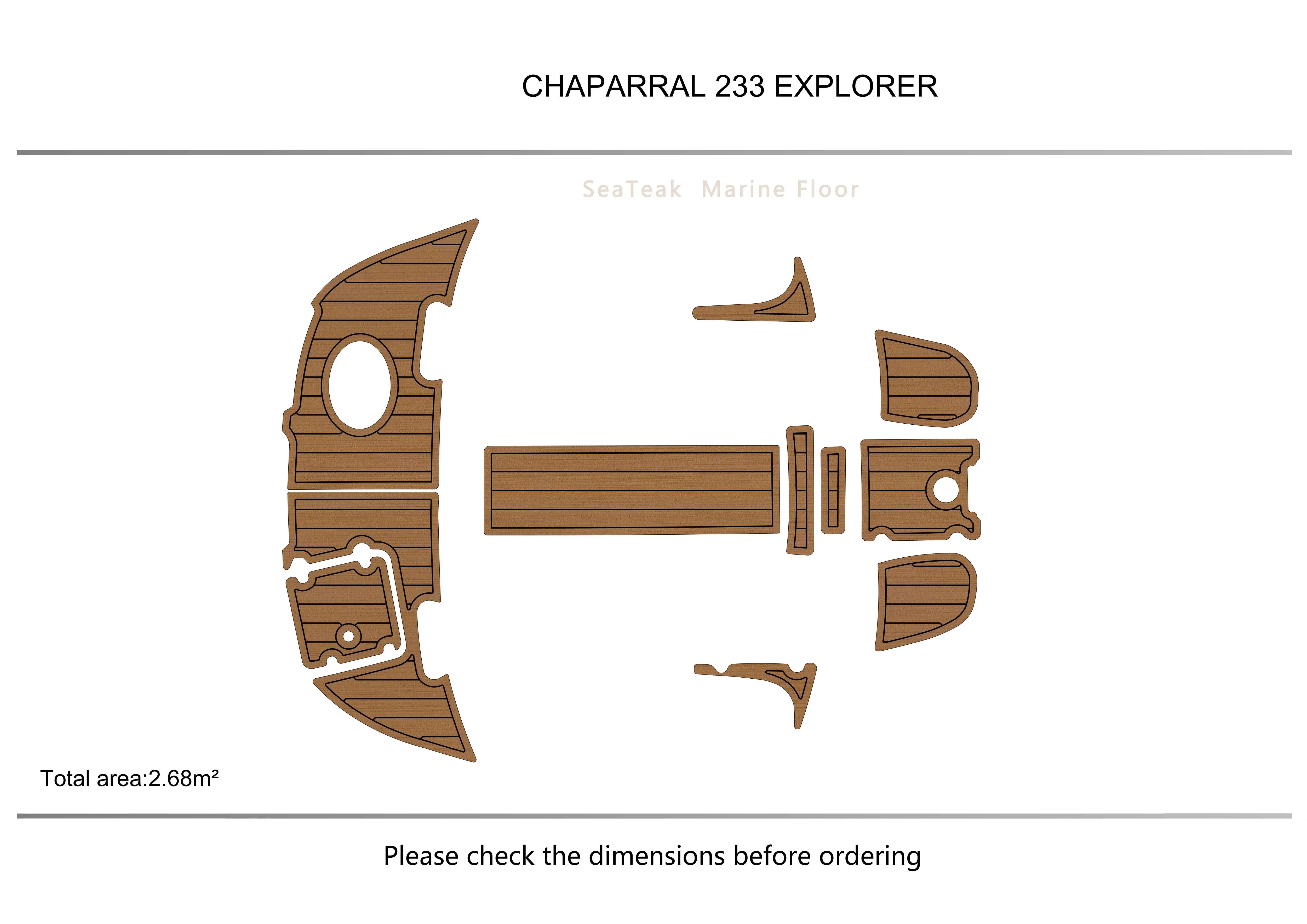 CHAPARRAL 233 EXPLORER swimming platform 1/4" 6mm EVA FAUX Water Ski Yacht Fishing Boat Non-slip mat floor
CHAPARRAL 233 EXPLORER swimming platform 1/4" 6mm EVA FAUX Water Ski Yacht Fishing Boat Non-slip mat floor
