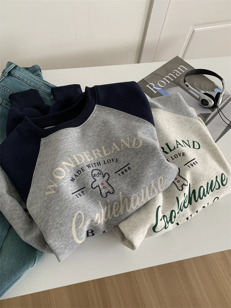 CALYMIX Contrasting Letter Printed Pullover Hoodie For Women Spring Autumn Color Blocked Sweatshirt
CALYMIX Contrasting Letter Printed Pullover Hoodie For Women Spring Autumn Color Blocked Sweatshirt