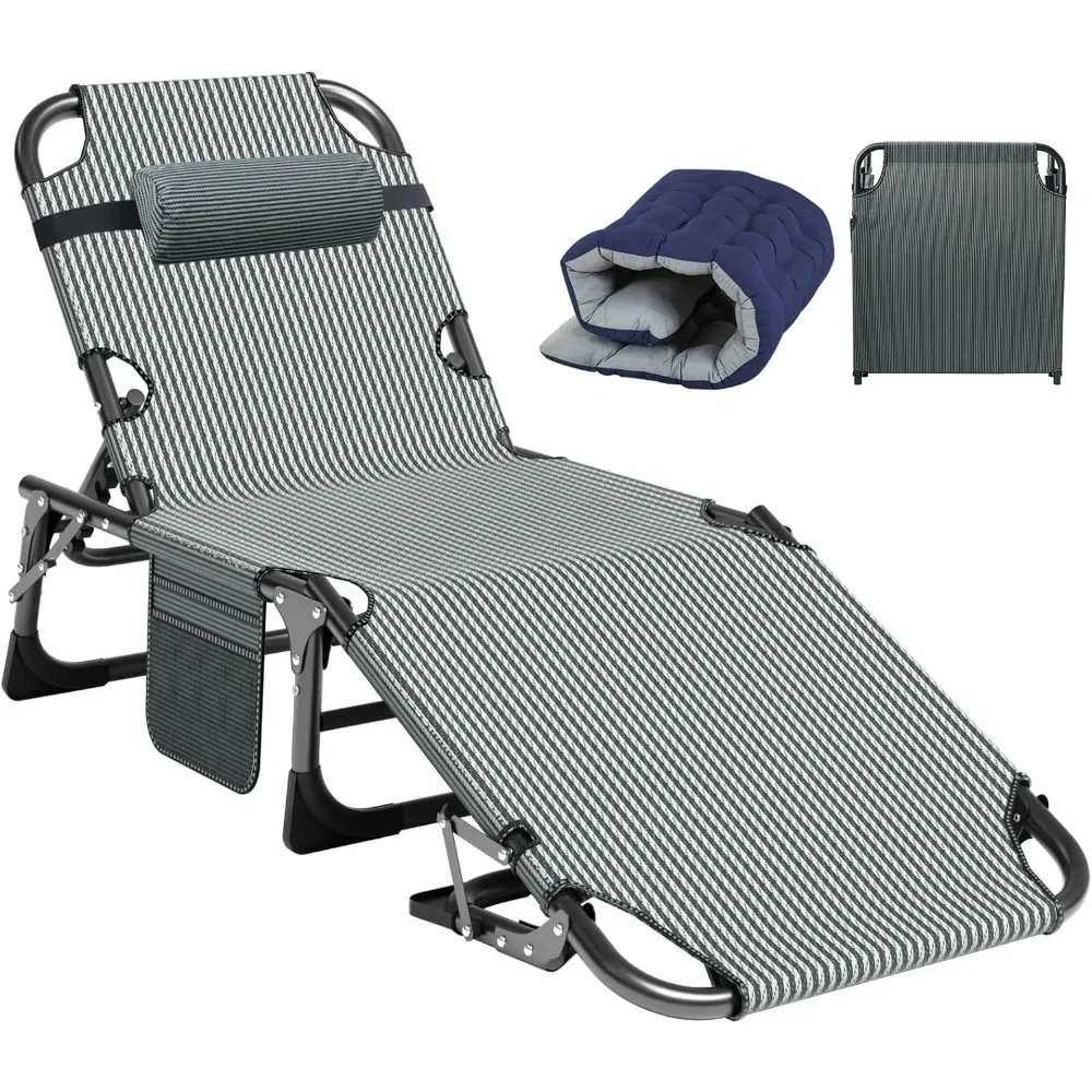 5-layer outdoor folding lounge chair, heavy duty leather chair with soft cushion, portable beach lounge chair on outdoor terrace
5-layer outdoor folding lounge chair, heavy duty leather chair with soft cushion, portable beach lounge chair on outdoor terrace