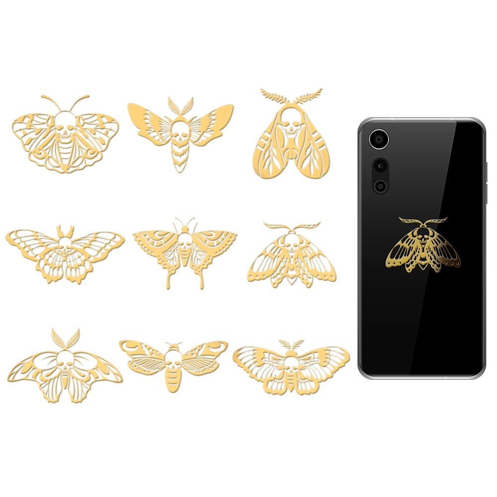 9Pcs Nickel Self-adhesive Picture Stickers Metal Decals Golden Insects 40x40mm
9Pcs Nickel Self-adhesive Picture Stickers Metal Decals Golden Insects 40x40mm
