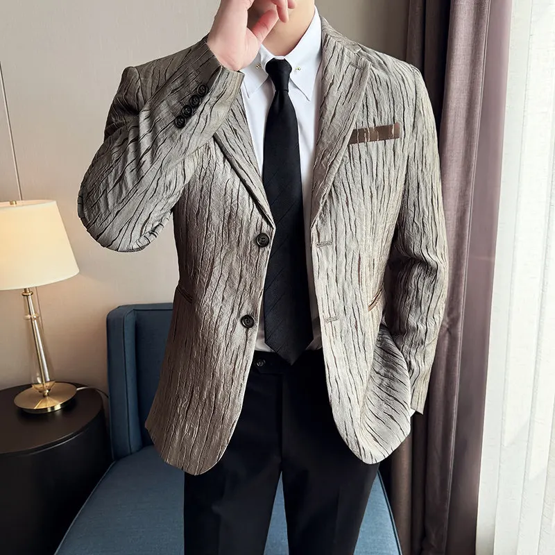 Glossy Fini Men's Casual Suit Jaet Sli Urban Faion Polyester Blend Four Seasons Versatile Single Breasted Flat Collar
Glossy Fini Men's Casual Suit Jaet Sli Urban Faion Polyester Blend Four Seasons Versatile Single Breasted Flat Collar