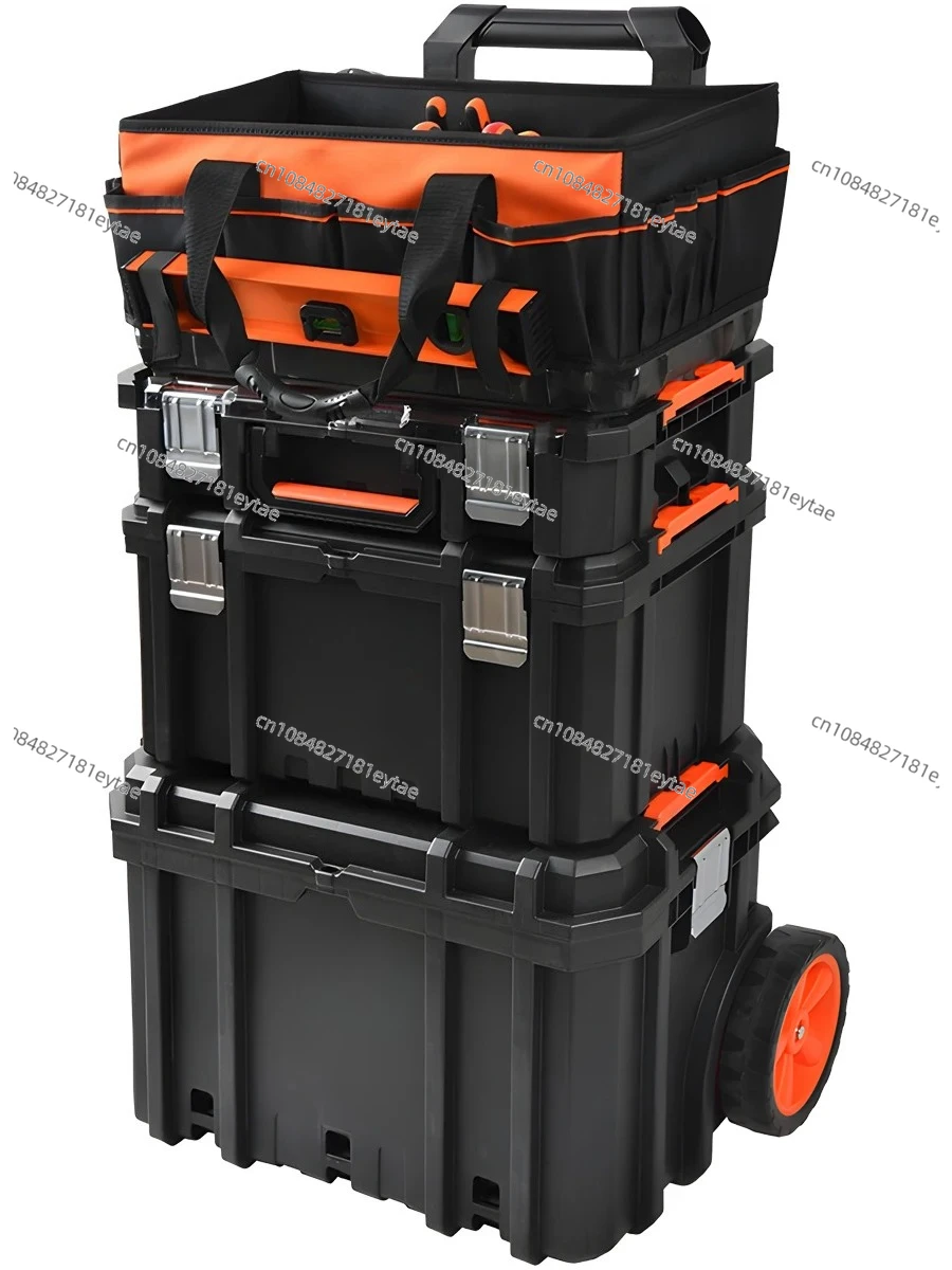 Tuowei combined tie rod/stacking three-layer/large pulley movable installation tool box cart
Tuowei combined tie rod/stacking three-layer/large pulley movable installation tool box cart