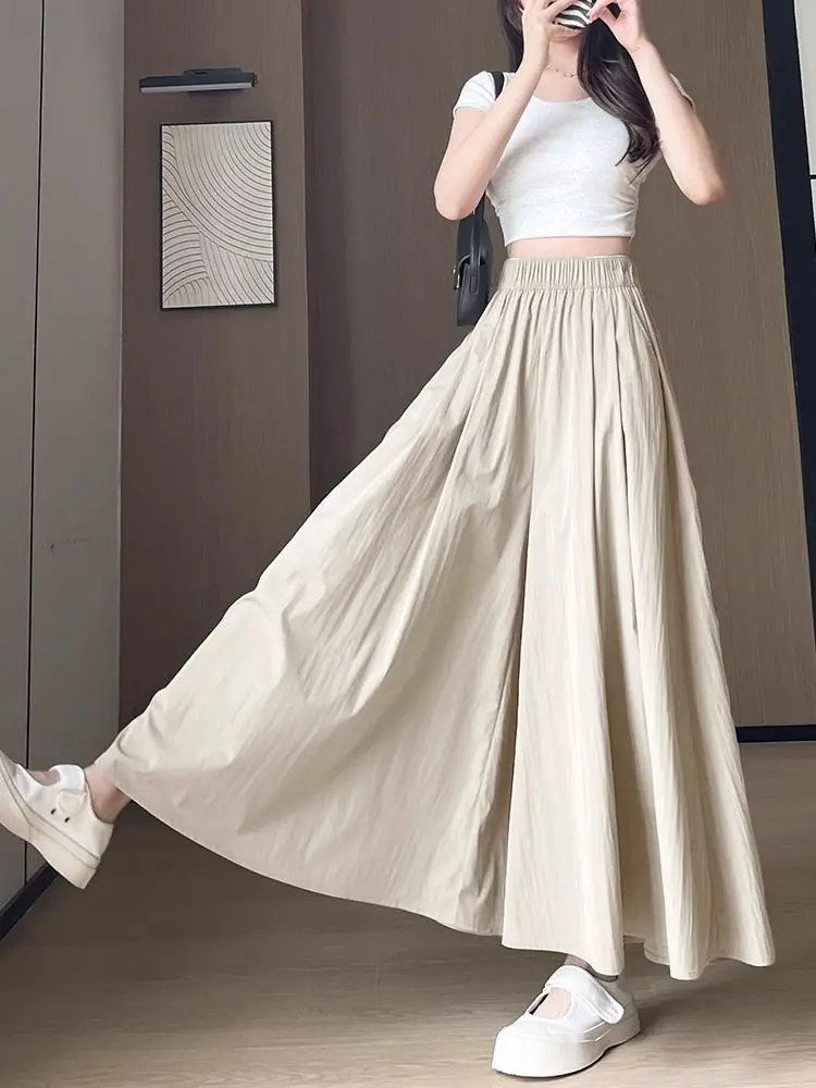 2025 New Spring Summer A-Line High Waist Pantskirt Women Trend Fashion Japanese Korean Casual Loose Ice Silk Wide Leg Pantskirts
2025 New Spring Summer A-Line High Waist Pantskirt Women Trend Fashion Japanese Korean Casual Loose Ice Silk Wide Leg Pantskirts