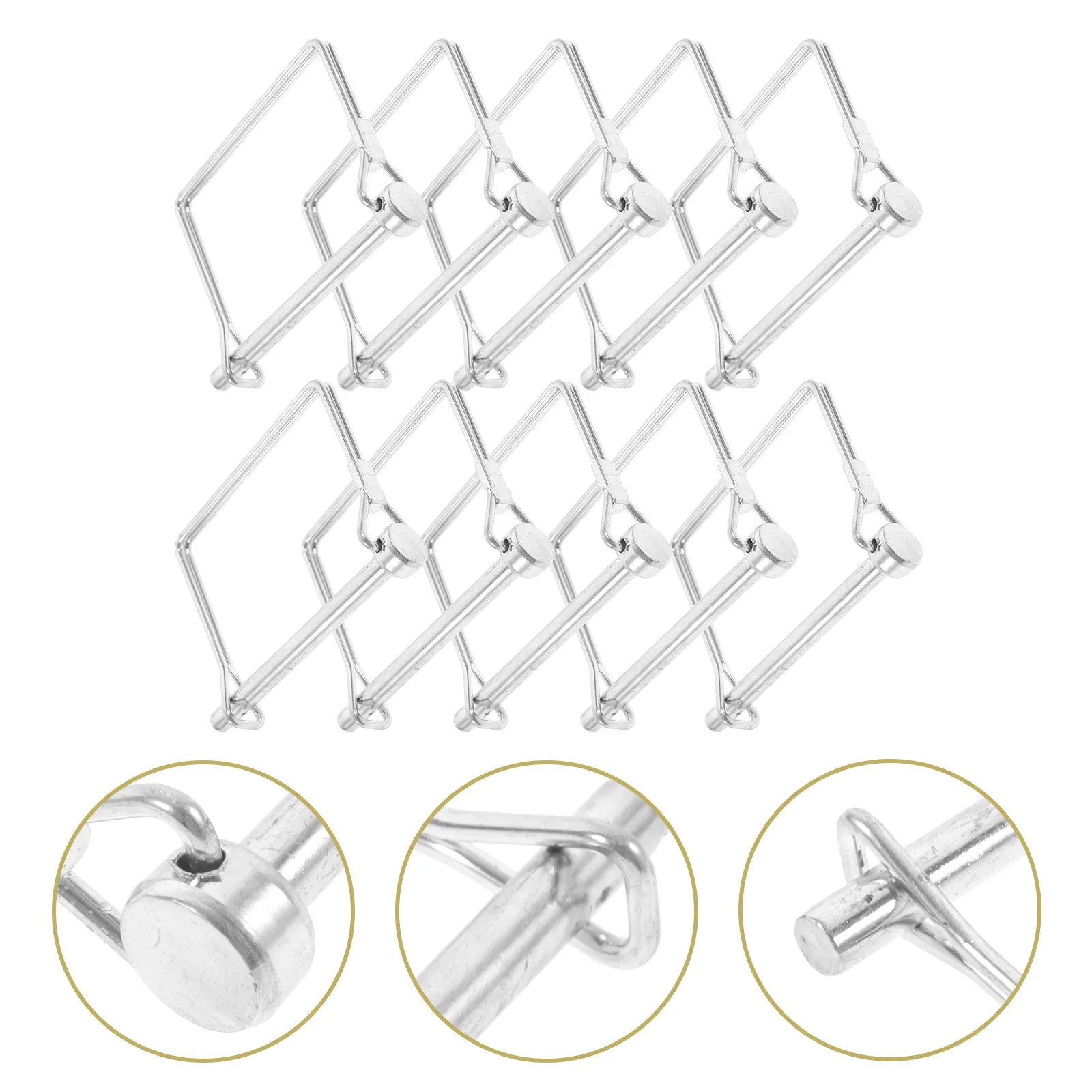 10Pcs M6x70 Trailer Coupling Pin Safety Hitch Pin for Garden Tractor Farm Equipment Tow Bar Coupler Linkage Attachment Hardware
10Pcs M6x70 Trailer Coupling Pin Safety Hitch Pin for Garden Tractor Farm Equipment Tow Bar Coupler Linkage Attachment Hardware