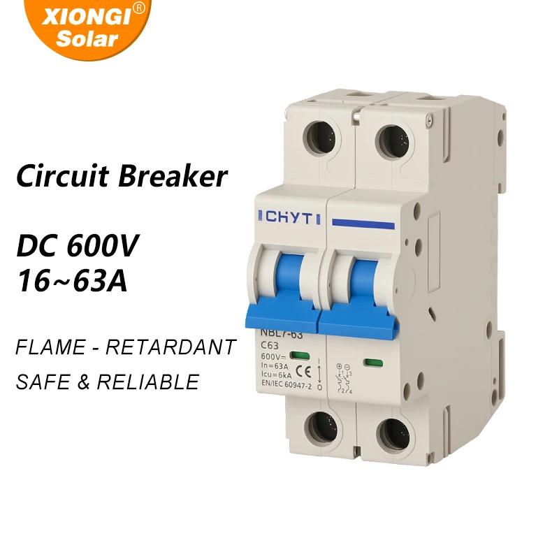 XIONGISOLAR 2P 600 В/1000 В 16A 25A 32A 40A 50A63A PV Миниатюрные автоматические выключатели Din-рейка DC Мини-выключатель MCB для солнечной энергии.
XIONGISOLAR 2P 600 В/1000 В 16A 25A 32A 40A 50A63A PV Миниатюрные автоматические выключатели Din-рейка DC Мини-выключатель MCB для солнечной энергии.