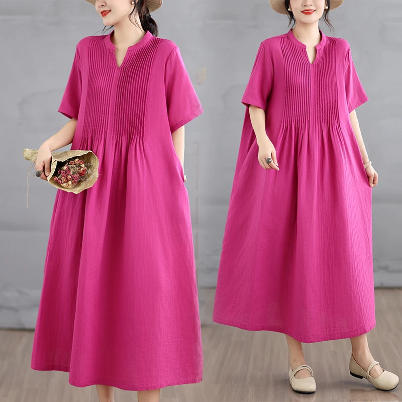 Retro Cotton Linen Print Long Sleeve round Neck Dress Women Loose Slim A-Line Skirt Long Dress Elegant Simple Style High Waist
Retro Cotton Linen Print Long Sleeve round Neck Dress Women Loose Slim A-Line Skirt Long Dress Elegant Simple Style High Waist