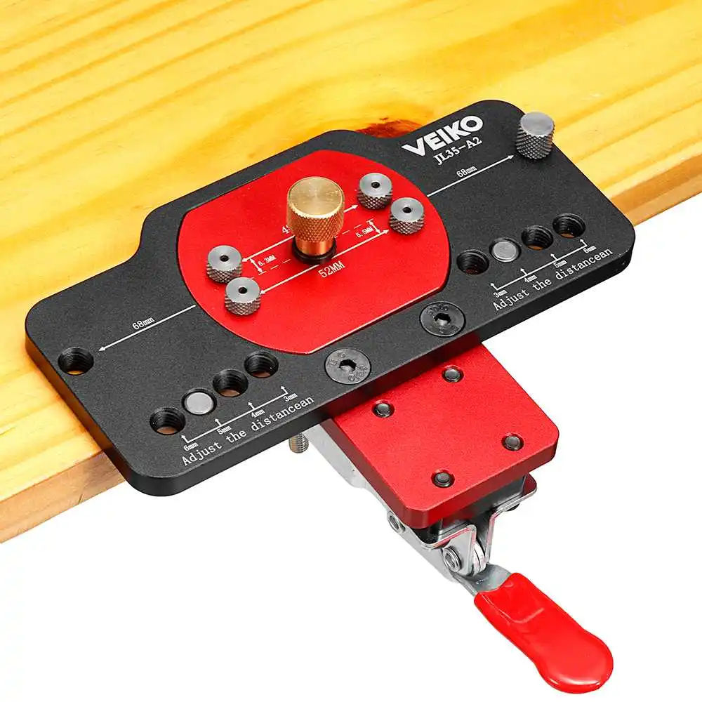 35MM Aluminum Alloy Hinge Boring Hole Drill Guide Hinge Jig with Clamp For Woodworking Cabinet Door Installation Woodwork Tools
35MM Aluminum Alloy Hinge Boring Hole Drill Guide Hinge Jig with Clamp For Woodworking Cabinet Door Installation Woodwork Tools