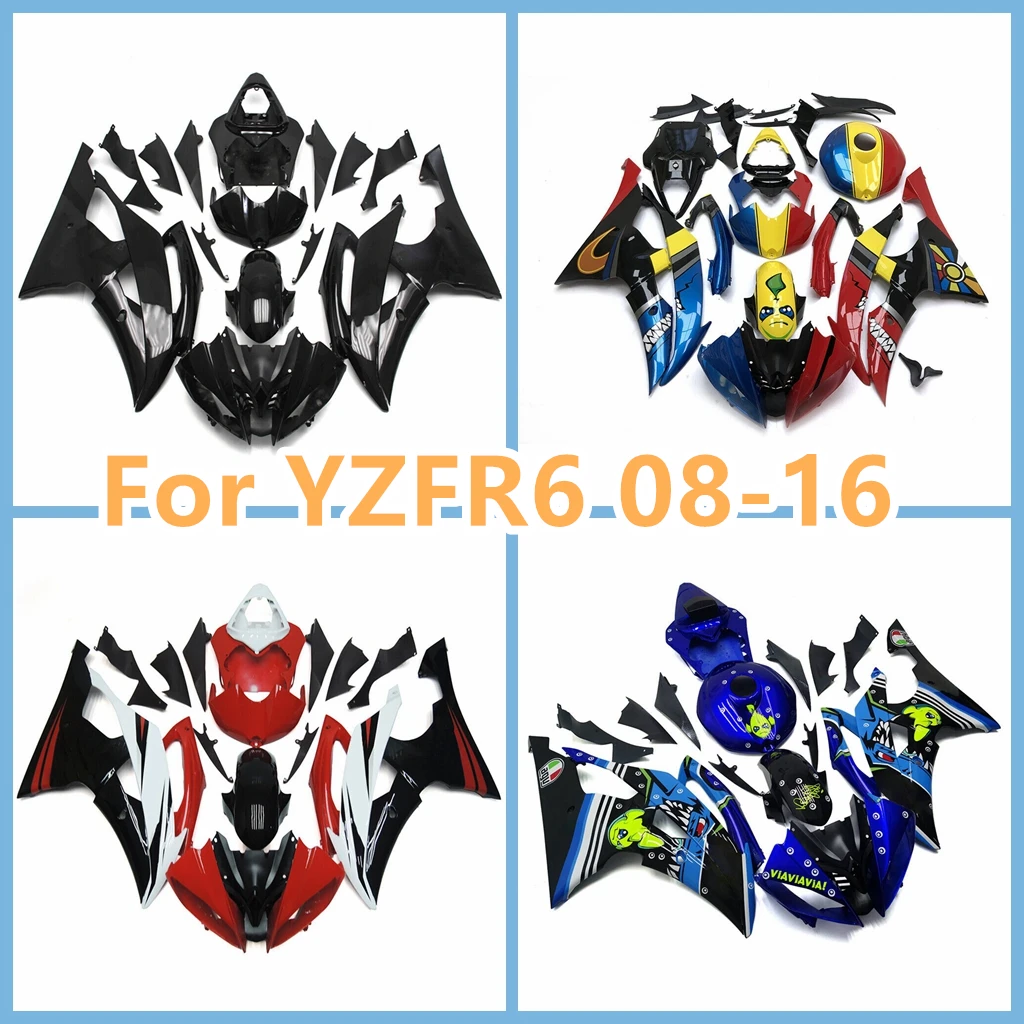 Motorcycle Fairings Kit for YAMAHA YZF R6 2008 2009 2010-2014 2015 2016 YZFR6 100% Fit ABS Plastic Road Racing Bodywork
Motorcycle Fairings Kit for YAMAHA YZF R6 2008 2009 2010-2014 2015 2016 YZFR6 100% Fit ABS Plastic Road Racing Bodywork