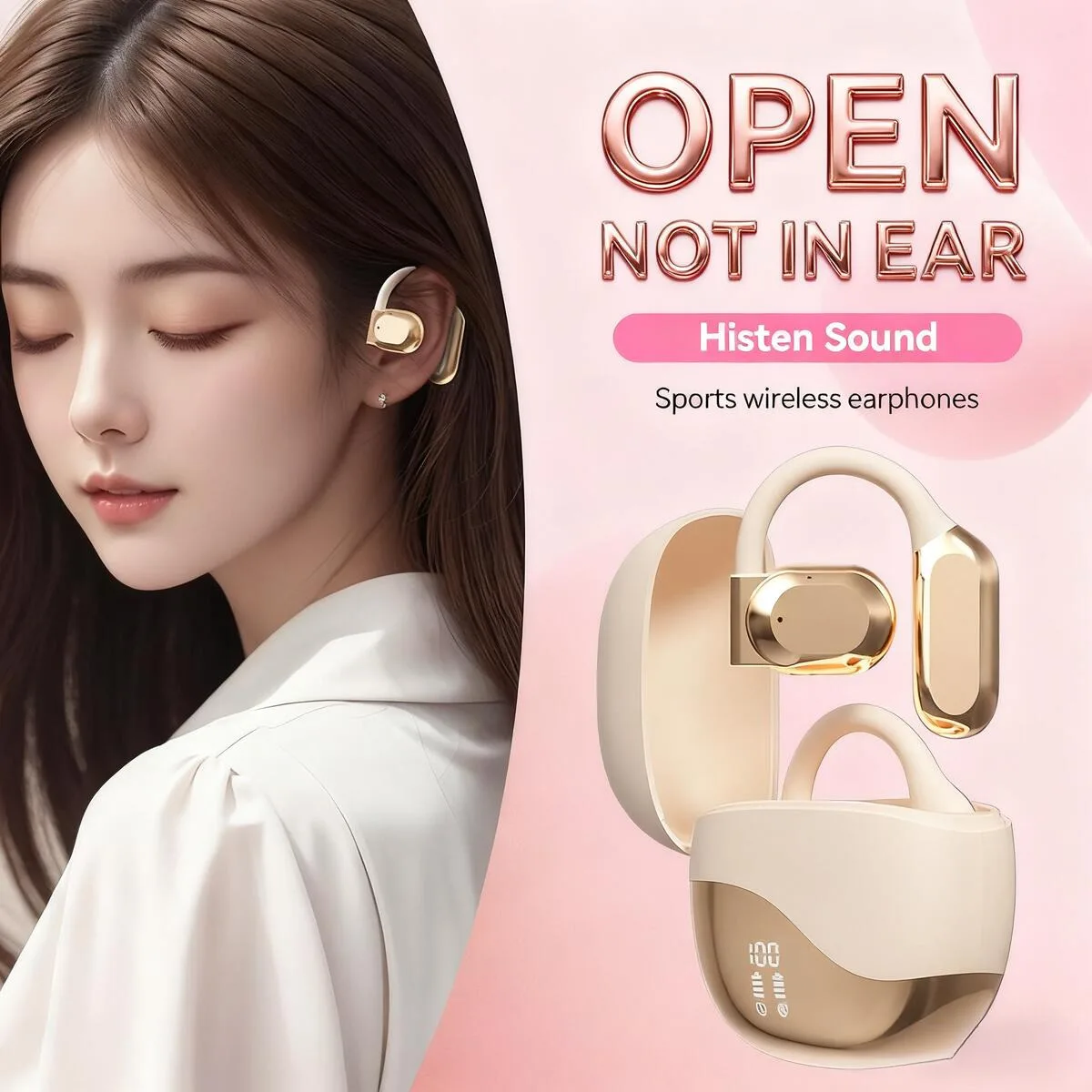 Bluetooth Wireless Ear Hook Music Headphones Waterproof Noise Cancelling Painless Wearing Sport Headsets For Android IOS Tablet
Bluetooth Wireless Ear Hook Music Headphones Waterproof Noise Cancelling Painless Wearing Sport Headsets For Android IOS Tablet