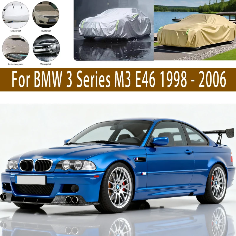 For BMW 3 Series M3 E46 1998 - 2006 2000 Outdoor Protection Full Car Covers Snow Cover Sunshade Waterproof Dustproof Exterior
For BMW 3 Series M3 E46 1998 - 2006 2000 Outdoor Protection Full Car Covers Snow Cover Sunshade Waterproof Dustproof Exterior