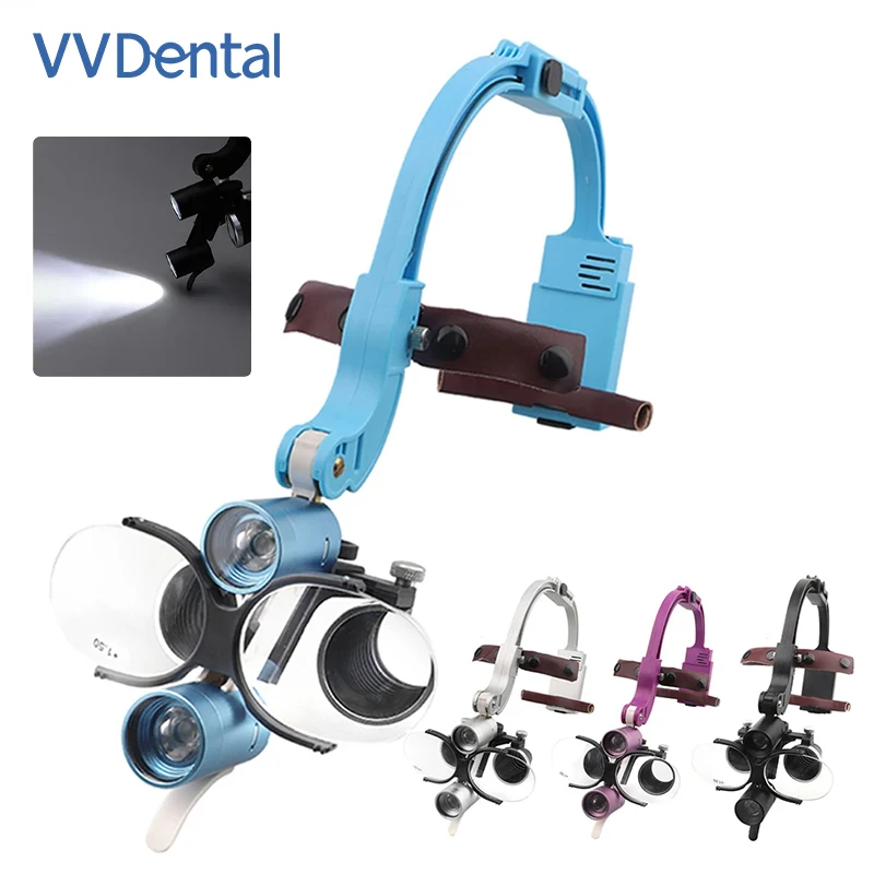 VV Dental Loupes LED Head Light Lamp 2.5X 3.5X Magnification Binocular Dentistry Surgical Magnifier With Comfortable Headband
VV Dental Loupes LED Head Light Lamp 2.5X 3.5X Magnification Binocular Dentistry Surgical Magnifier With Comfortable Headband