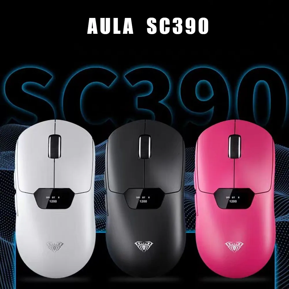 Aula SC390 Wireless Mouse Three Mode PAW3311 64g Lightweight Custom Bluetooth Wired E-Sports Performance for Office Gaming Mouse
Aula SC390 Wireless Mouse Three Mode PAW3311 64g Lightweight Custom Bluetooth Wired E-Sports Performance for Office Gaming Mouse