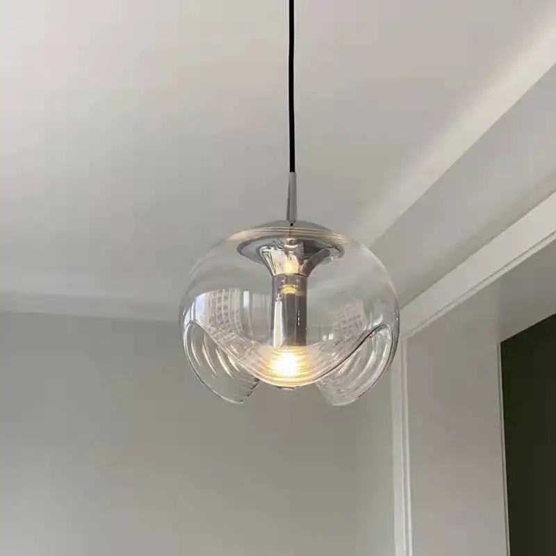 Nordic Modern Ceiling Lamp Single Glass Chandelier for Restaurant Living Room Creative Bedroom Bedside Round Chandelier
Nordic Modern Ceiling Lamp Single Glass Chandelier for Restaurant Living Room Creative Bedroom Bedside Round Chandelier