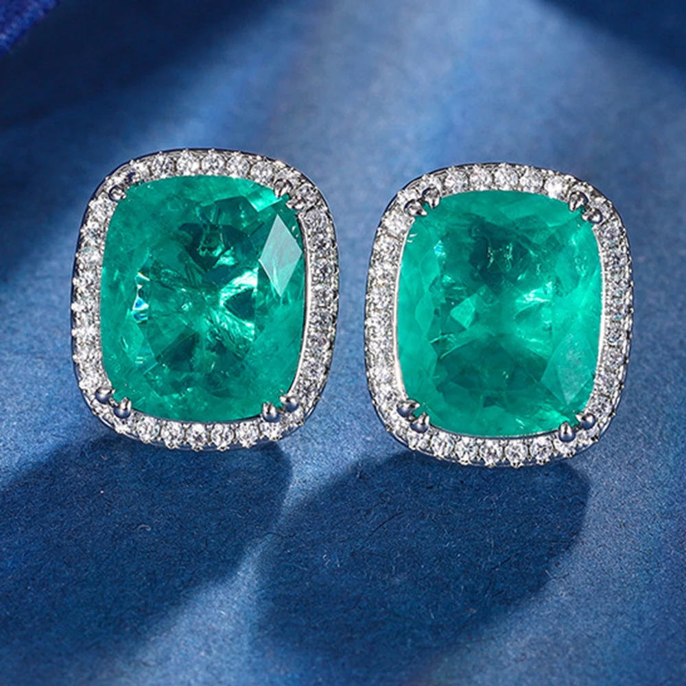 KQDANCE Cushion Cut Created 10*12mm Emerald Green Zircon Diamond Stud Earrings Jewelry For Women
KQDANCE Cushion Cut Created 10*12mm Emerald Green Zircon Diamond Stud Earrings Jewelry For Women