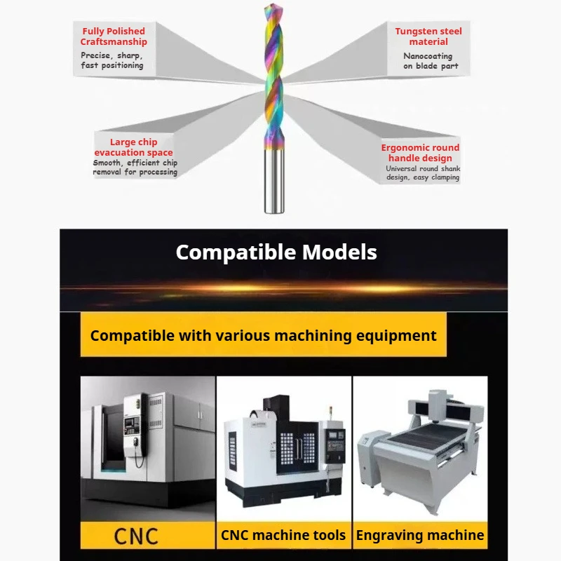 Carbide Drill, 3xD, DLC Coated, External Cooling, for Al/Cu CNC Machining, Dia 1.0-9.6mm
Carbide Drill, 3xD, DLC Coated, External Cooling, for Al/Cu CNC Machining, Dia 1.0-9.6mm