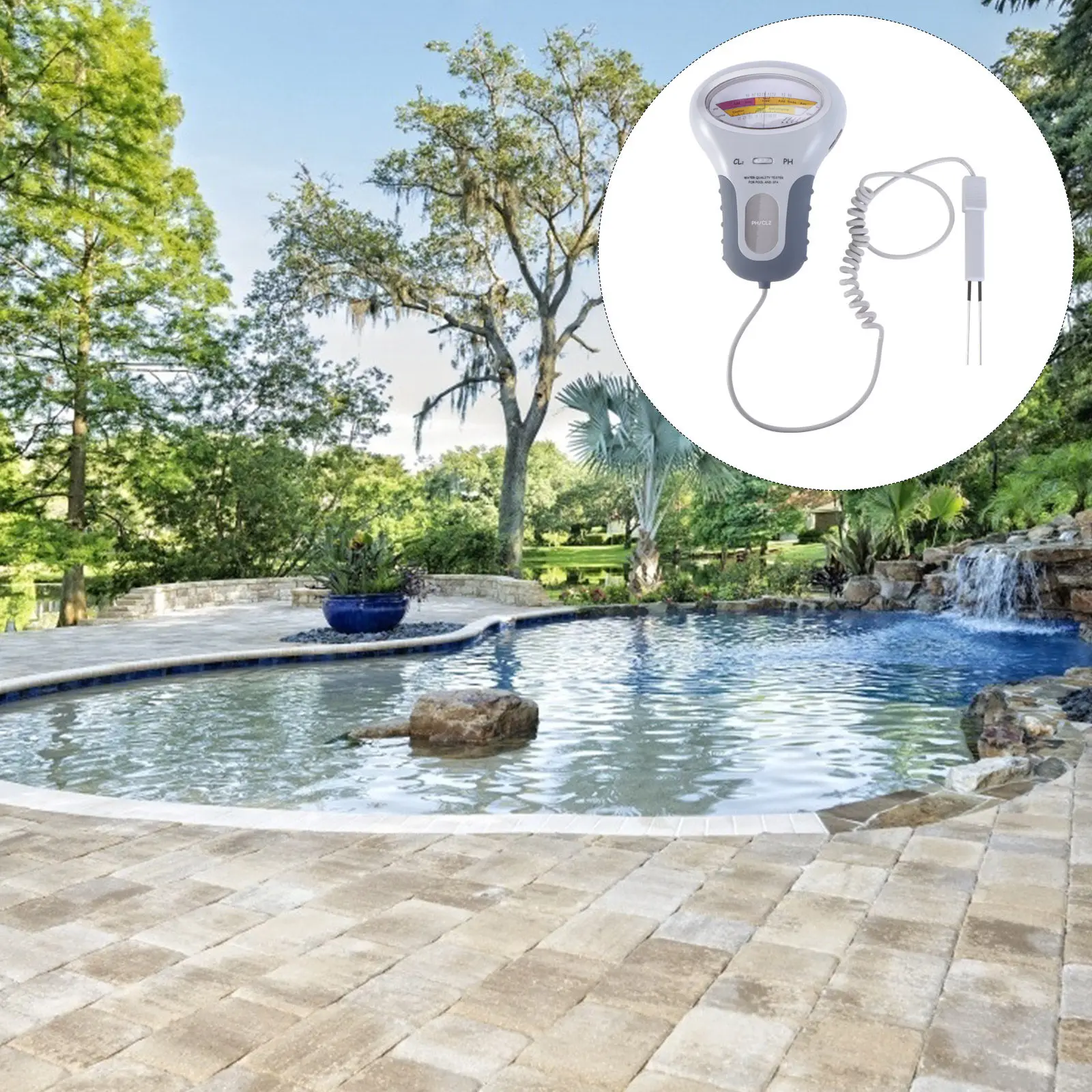 Swimming Pool Spa Water Quality Tester Portable PH and Free Chlorine Cl2 -Tester for Routine Monitoring Safe PH Range
Swimming Pool Spa Water Quality Tester Portable PH and Free Chlorine Cl2 -Tester for Routine Monitoring Safe PH Range