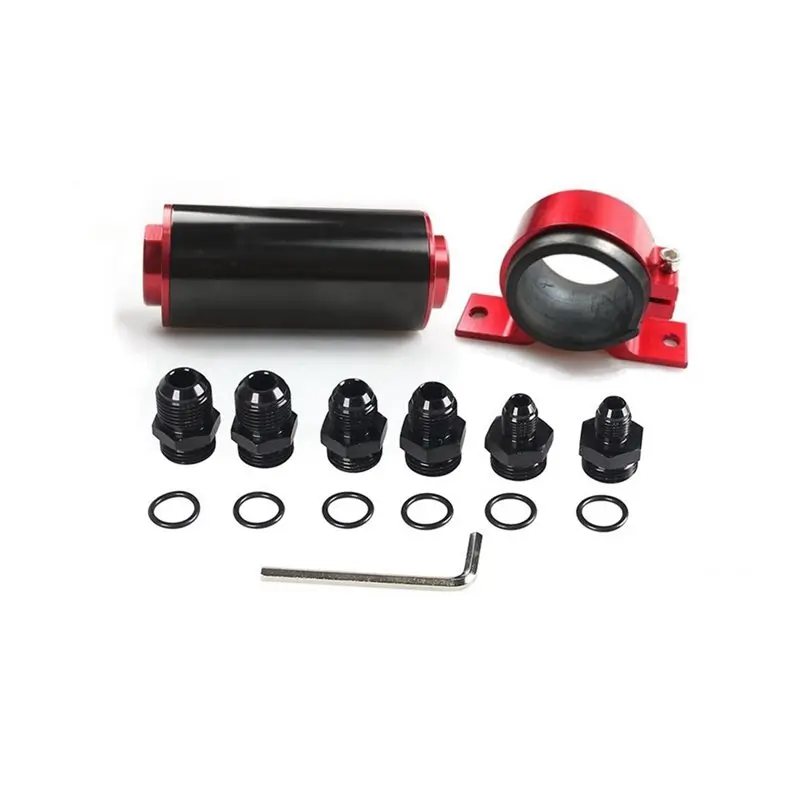 Aluminum Fuel Filter 50MM 100 Micron High Flow With AN6 AN8 AN10 Fitting Adapters, Mounting Bracket, Wrench
Aluminum Fuel Filter 50MM 100 Micron High Flow With AN6 AN8 AN10 Fitting Adapters, Mounting Bracket, Wrench