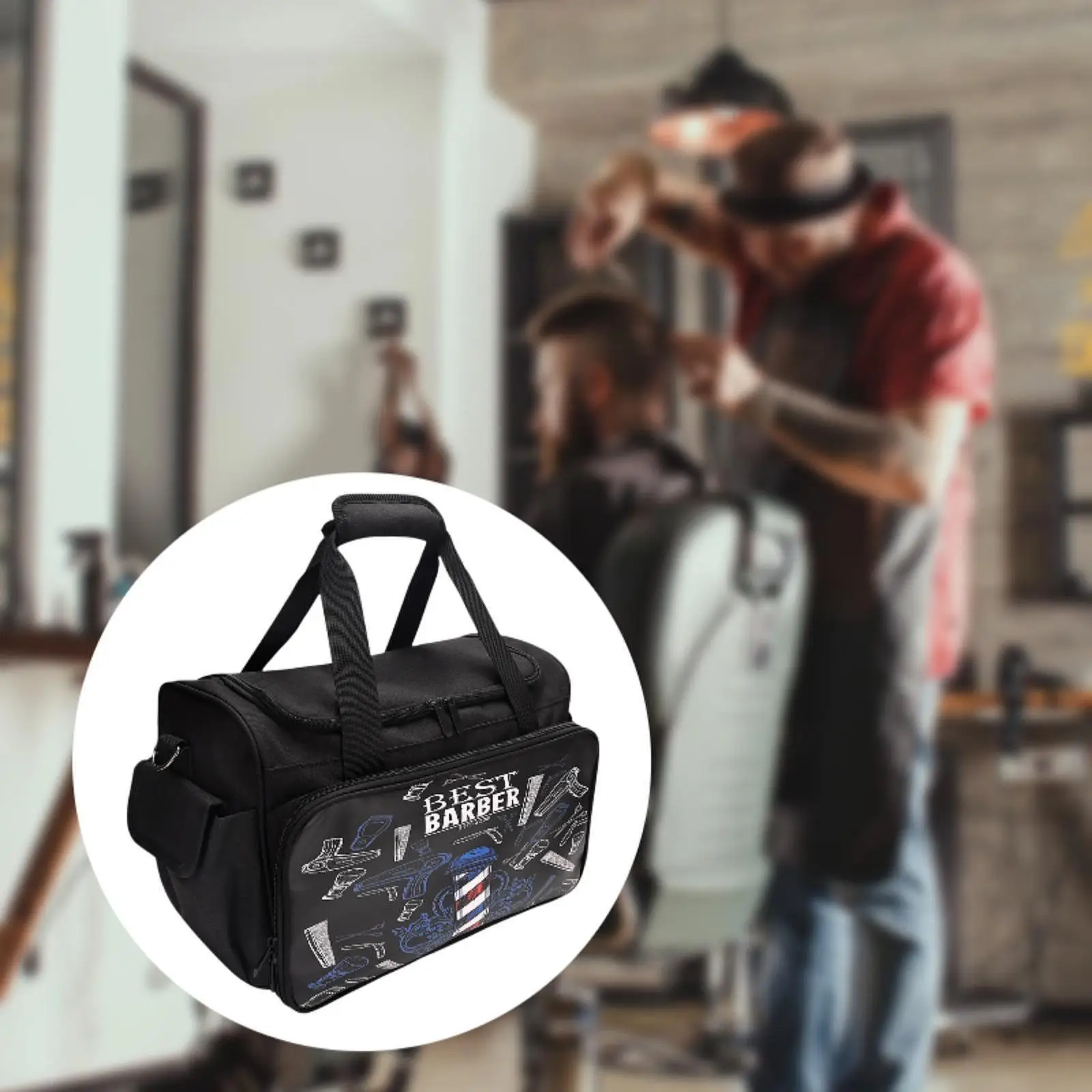 Hairdresser Bag Barber Supplies Organizer Carrying Pouch Professional Salon Barber Handbag for Equipment Scissors Travel Comb
Hairdresser Bag Barber Supplies Organizer Carrying Pouch Professional Salon Barber Handbag for Equipment Scissors Travel Comb
