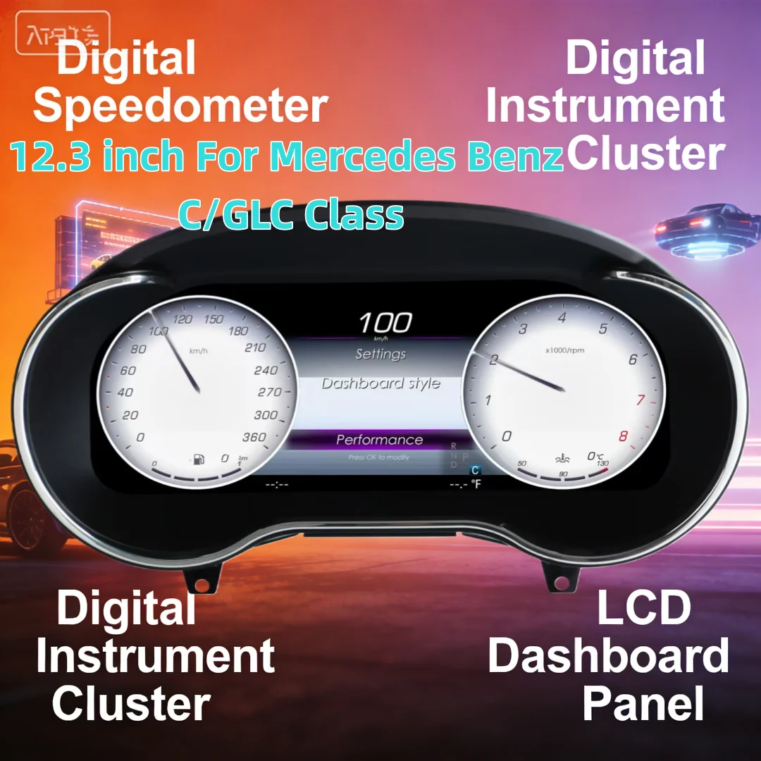 12,3-дюймовый ЖК-цифровой приборной панели для Mercedes Benz C/GLC класса, виртуальный кабин, спидометр, одометр, измеритель
12,3-дюймовый ЖК-цифровой приборной панели для Mercedes Benz C/GLC класса, виртуальный кабин, спидометр, одометр, измеритель