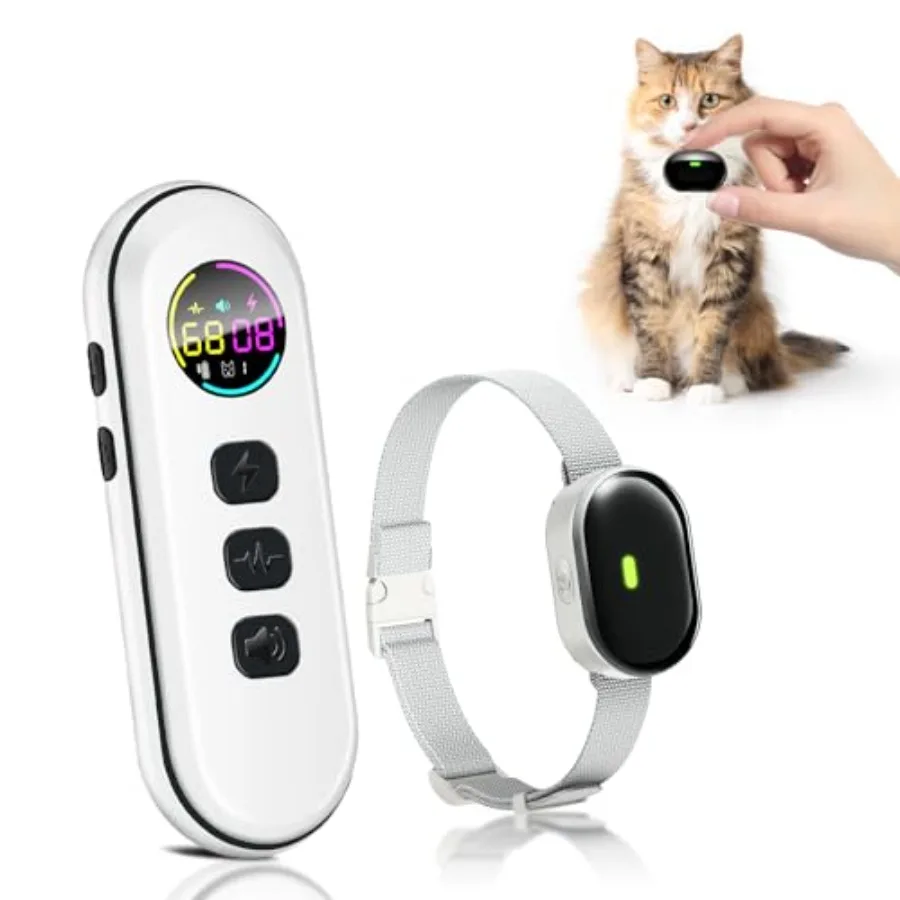 Ultra-Small Cat Training Collar Ultra-Light and Thin Cat Shock Collar with 1300ft Remote 198-Level Precise Control Designed for
Ultra-Small Cat Training Collar Ultra-Light and Thin Cat Shock Collar with 1300ft Remote 198-Level Precise Control Designed for