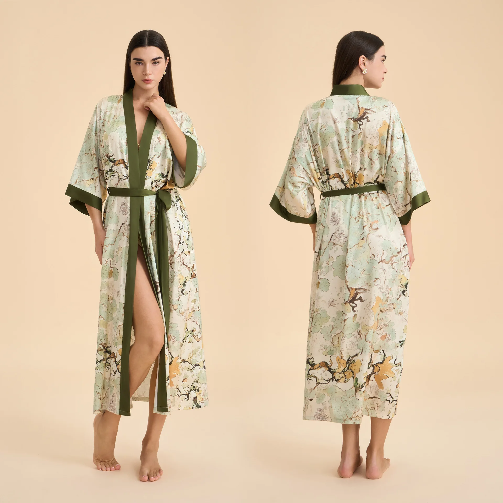 Женский длинный халат, домашнее платье, весна-лето, одежда для сна, ночная рубашка, элегантное кимоно с цветочным принтом, халат, свободная домашняя одежда, нижнее белье
Женский длинный халат, домашнее платье, весна-лето, одежда для сна, ночная рубашка, элегантное кимоно с цветочным принтом, халат, свободная домашняя одежда, нижнее белье