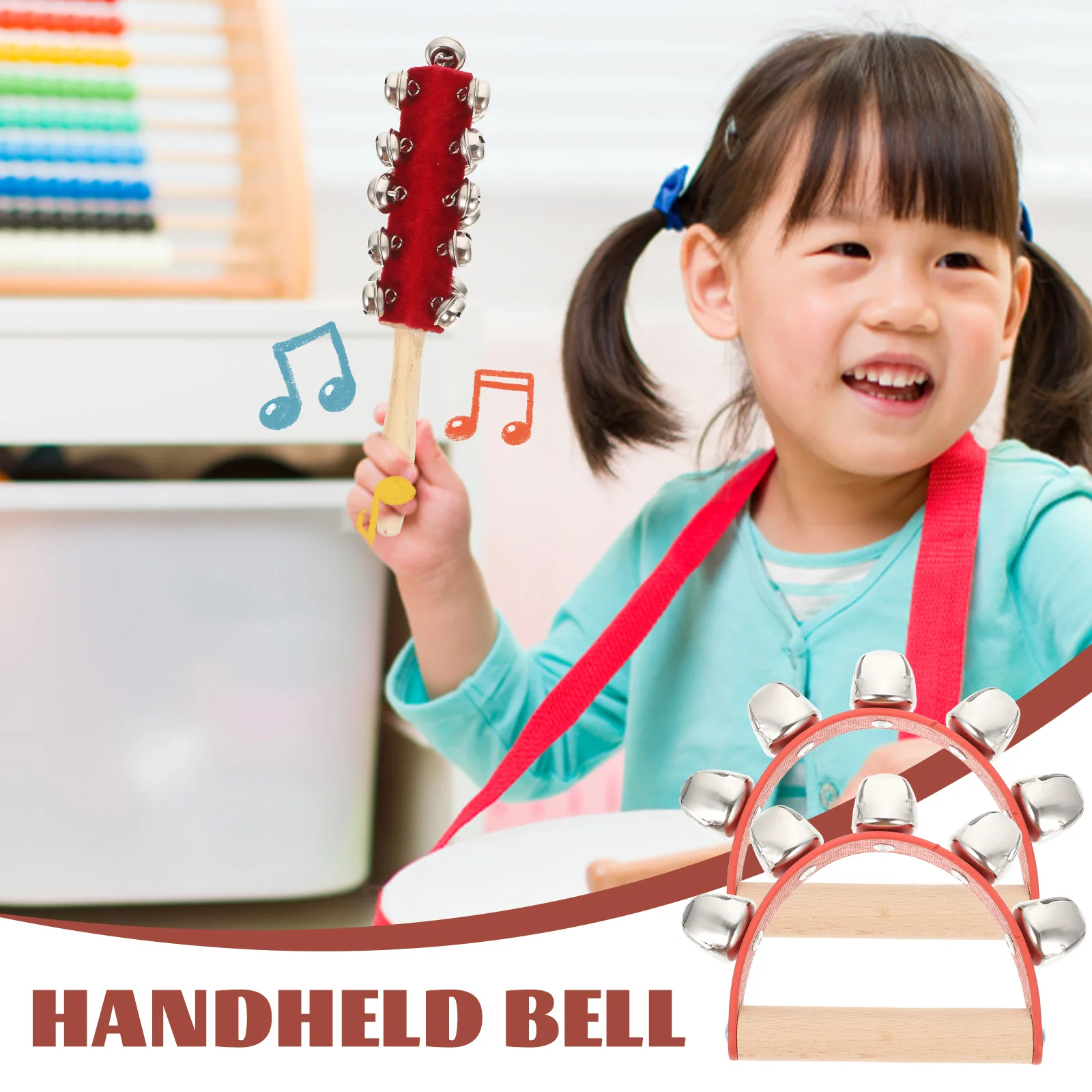 4 Pcs Musical Instrument Hand-ring Bell Set Baby Cloth Kids Instruments for Toddlers 
4 Pcs Musical Instrument Hand-ring Bell Set Baby Cloth Kids Instruments for Toddlers