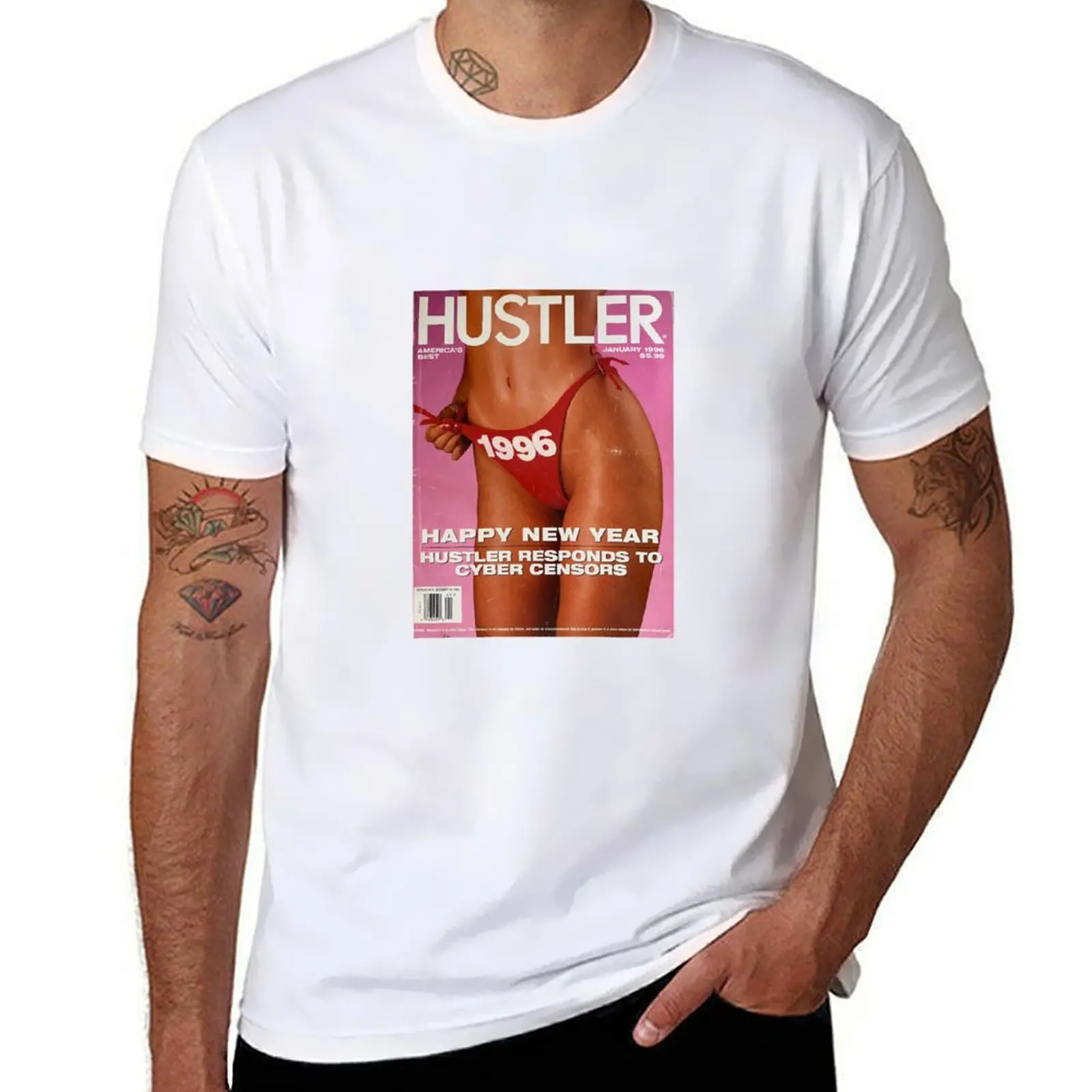 Hustler Magazine Cover Jan 1996 T-Shirt men t shirt cotton 100% anime tshirt t shirts for man graphic funny T-Shirt
Hustler Magazine Cover Jan 1996 T-Shirt men t shirt cotton 100% anime tshirt t shirts for man graphic funny T-Shirt