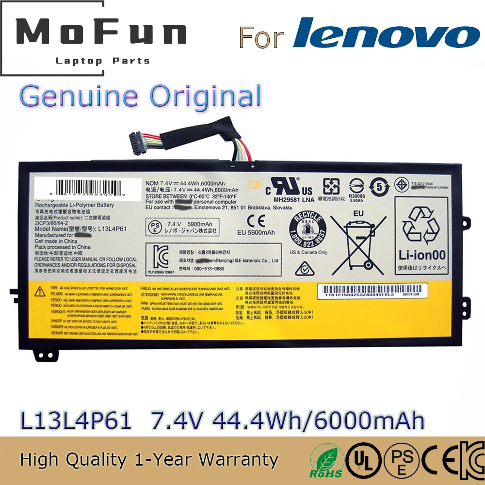 Новый оригинальный аккумулятор для ноутбука Lenovo ThinkPad Edge 15 Flex 2 Pro-15 2ICP3/7,4-2 L13S4P61, 6000 В, 86/94 мАч
Новый оригинальный аккумулятор для ноутбука Lenovo ThinkPad Edge 15 Flex 2 Pro-15 2ICP3/7,4-2 L13S4P61, 6000 В, 86/94 мАч