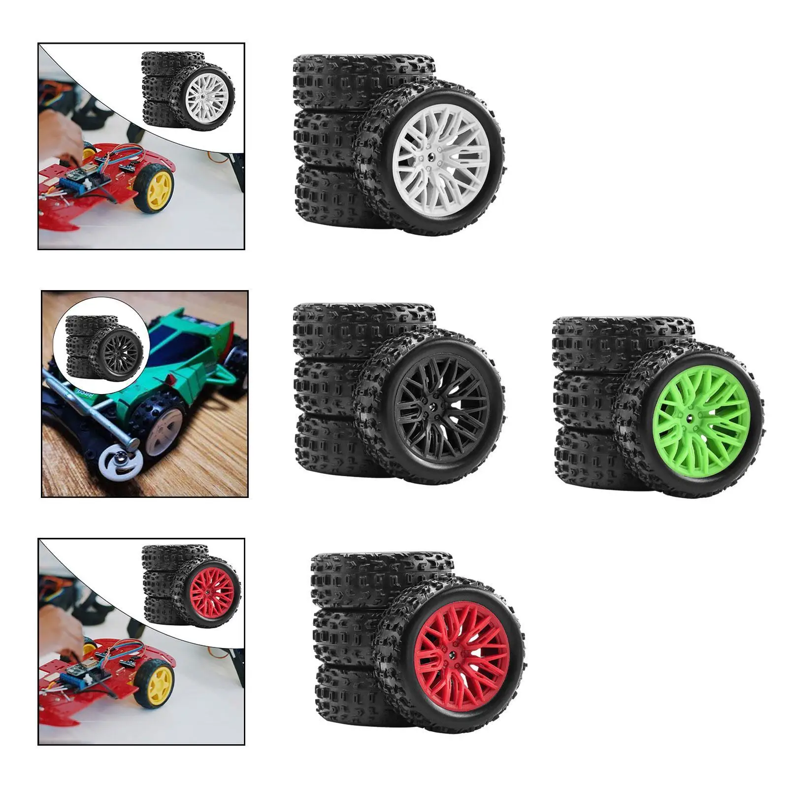 4Pcs 1/18 RC Car Wheels and Tires Spare Parts Easy to Install Portable High Performance Accessories Direct Replaces RC Car Part
4Pcs 1/18 RC Car Wheels and Tires Spare Parts Easy to Install Portable High Performance Accessories Direct Replaces RC Car Part