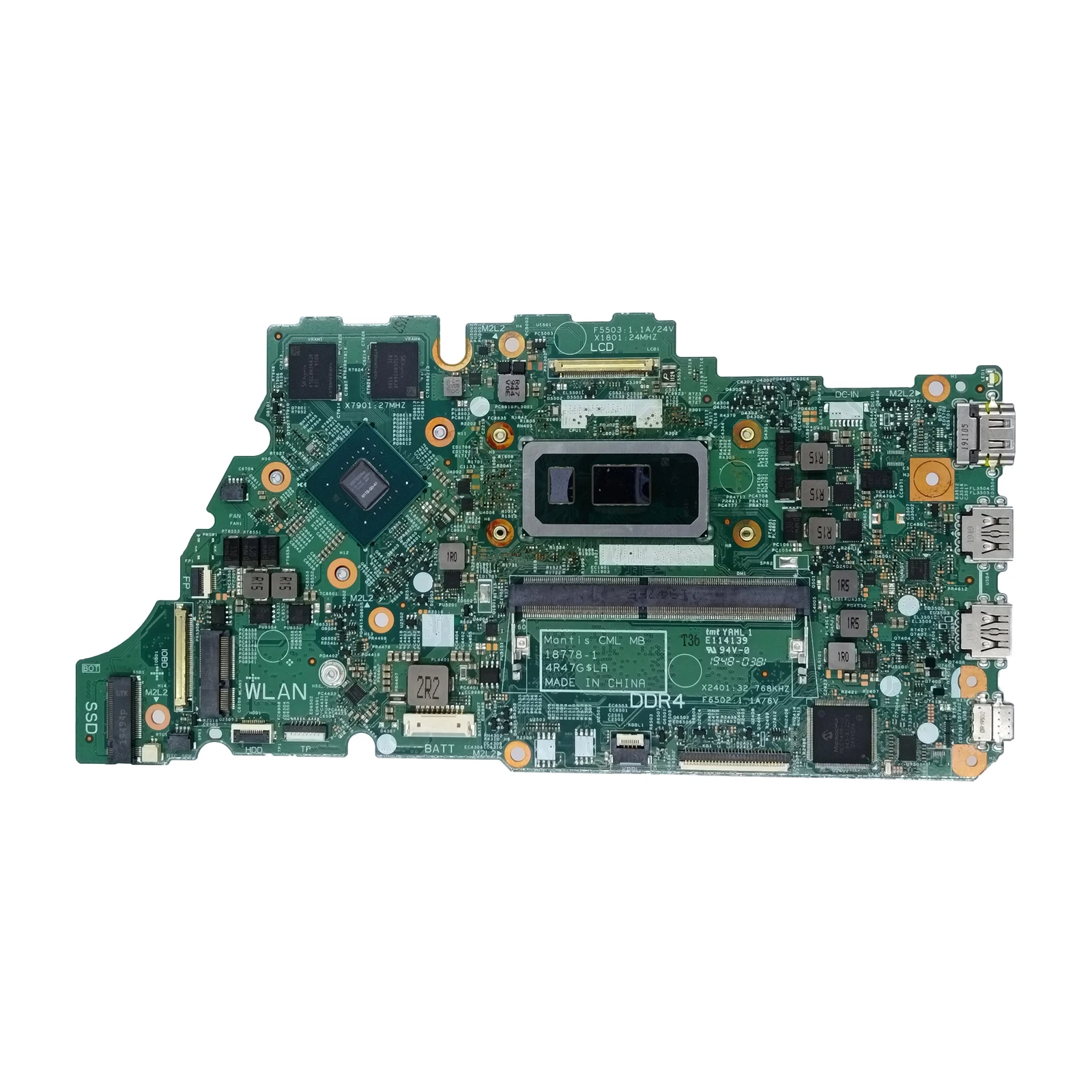 Laptop Motherboard For Dell Inspiron Vostro 5490 5498 5590 5598 With i3 i5 i7 10th CPU RAM 2GB MX230 MX250 GPU 4GB RAM 18778-1
Laptop Motherboard For Dell Inspiron Vostro 5490 5498 5590 5598 With i3 i5 i7 10th CPU RAM 2GB MX230 MX250 GPU 4GB RAM 18778-1