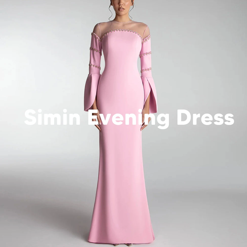 Simin Women's O-neck Beaded Mermaid Evening Dresses With Long Sleeves Sweep Train Floor-Length Formal Elegant Dresses 2025
Simin Women's O-neck Beaded Mermaid Evening Dresses With Long Sleeves Sweep Train Floor-Length Formal Elegant Dresses 2025