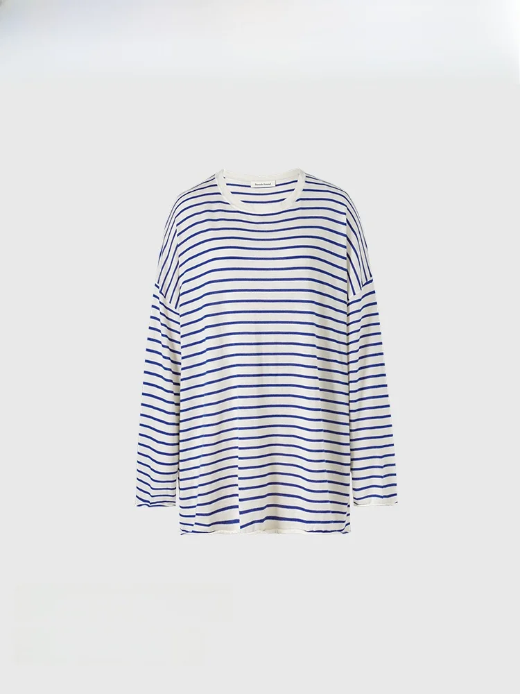 SOU around Original Design Linen Blue White Stripes Long Sve Cool Feeling Long Sve T-irt Casual Sle Spring Wear
SOU around Original Design Linen Blue White Stripes Long Sve Cool Feeling Long Sve T-irt Casual Sle Spring Wear