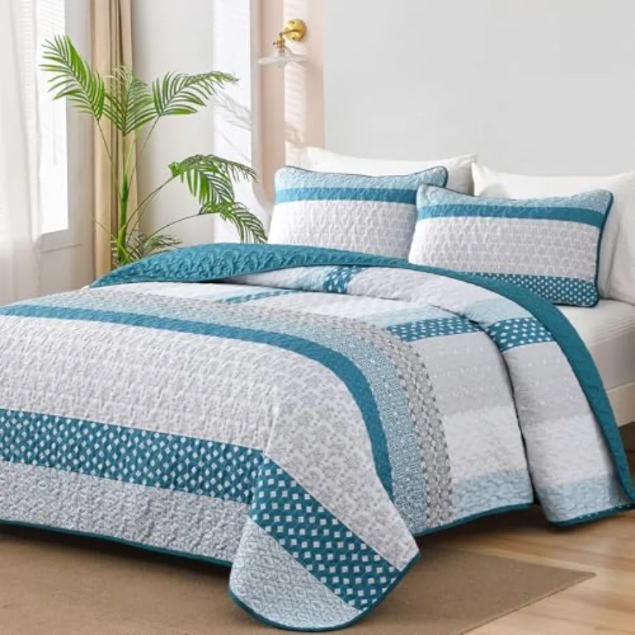 Quilt Size Bohemian Stripe Quilt Sets 3 Pieces Boho Quilted Bedspread Set Lightweight Microfiber Coverlet Bedding Set All Seaso
Quilt Size Bohemian Stripe Quilt Sets 3 Pieces Boho Quilted Bedspread Set Lightweight Microfiber Coverlet Bedding Set All Seaso