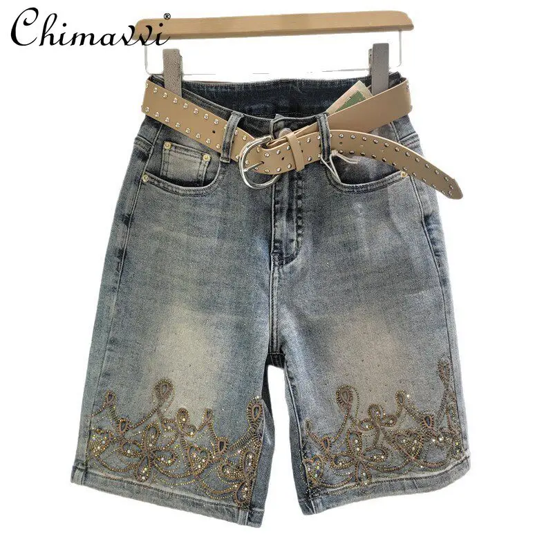 Summer New Heavy Embroidery High-waisted Denim Shorts Women's Oversized High-waisted Wide Leg Shorts Streetwear Shorts for Women
Summer New Heavy Embroidery High-waisted Denim Shorts Women's Oversized High-waisted Wide Leg Shorts Streetwear Shorts for Women