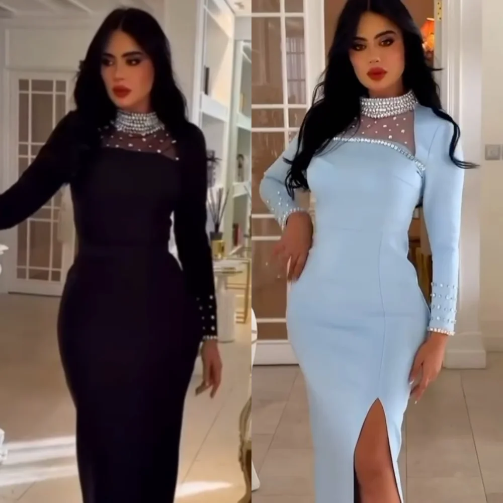 Customized Jersey Rhinestone High Collar Sheath Midi Dresses Bespoke Occasion Classic Elegant Formal Evening
Customized Jersey Rhinestone High Collar Sheath Midi Dresses Bespoke Occasion Classic Elegant Formal Evening