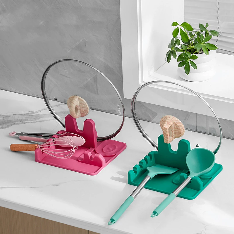 Silicone Pot Lid Rack, Kitchen Storage Rack, Pot Lid, Soup Spoon Pad, Seated Spatula Rack, Household Storage Rack
Silicone Pot Lid Rack, Kitchen Storage Rack, Pot Lid, Soup Spoon Pad, Seated Spatula Rack, Household Storage Rack