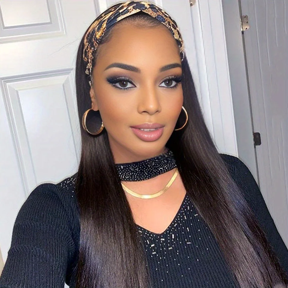 Straight Headband Wig Human Hair 150 Density Natural Color Machine Made Wig Hair Wig For Women 18inch-24inch long straight wig
Straight Headband Wig Human Hair 150 Density Natural Color Machine Made Wig Hair Wig For Women 18inch-24inch long straight wig