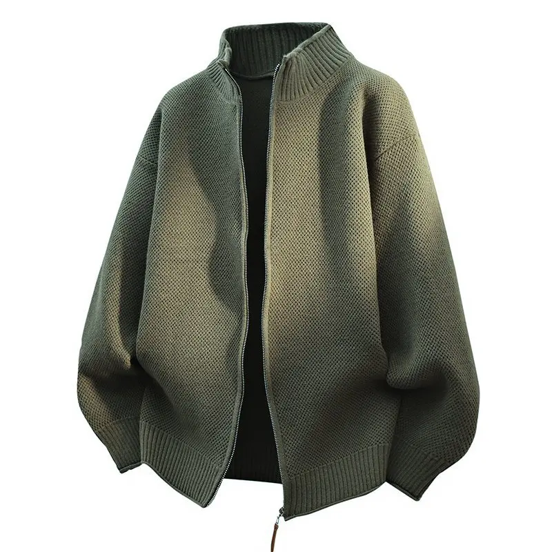 Мужской вязаный свитер-кардиган на весну-осень, новинка, с воротником-стойкой, модный повседневный, с длинными рукавами, средней толщины, трикотаж
Мужской вязаный свитер-кардиган на весну-осень, новинка, с воротником-стойкой, модный повседневный, с длинными рукавами, средней толщины, трикотаж