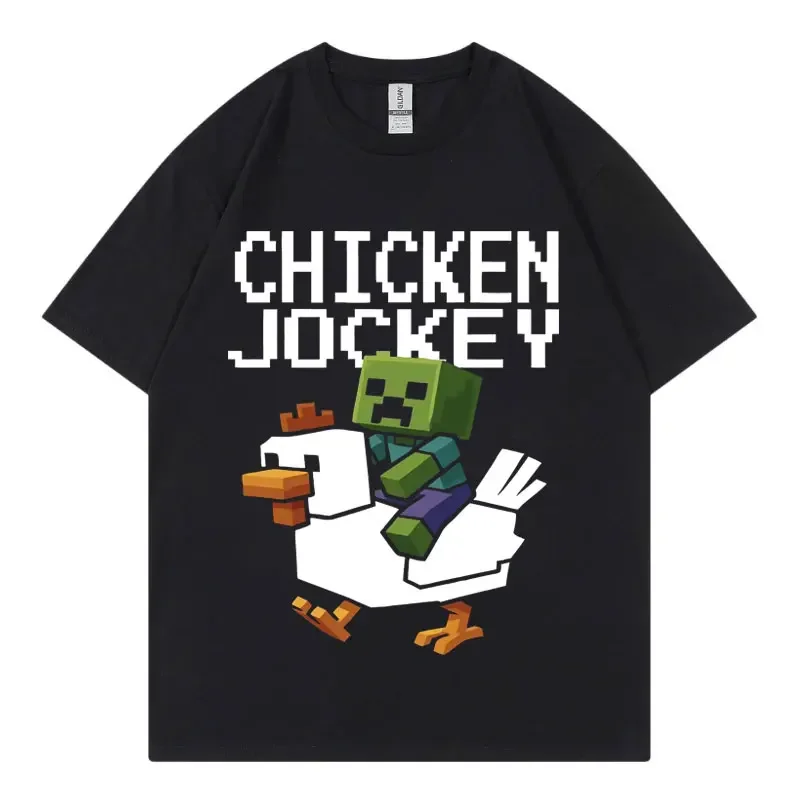 Funny Chicken Jockey Graphic T Shirt Men Women Cartoon Fashion Short Sleeve T-shirt Summer Casual 100% Cotton Oversized T-shirts
Funny Chicken Jockey Graphic T Shirt Men Women Cartoon Fashion Short Sleeve T-shirt Summer Casual 100% Cotton Oversized T-shirts