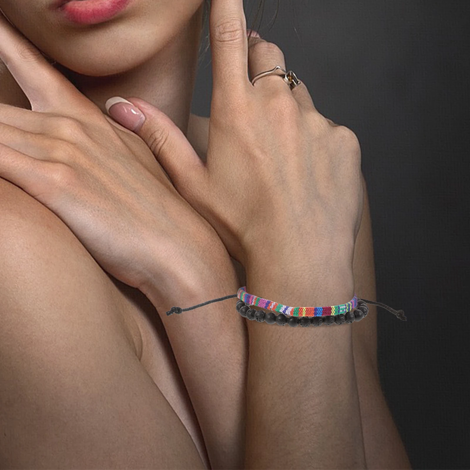 4pcs Rope Volcanic Stone Bracelets Beaded Wristb resistant Sturdy Gentle Long Women Daily Wrist Bracelet Supplies
4pcs Rope Volcanic Stone Bracelets Beaded Wristb resistant Sturdy Gentle Long Women Daily Wrist Bracelet Supplies